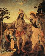 Leonardo  Da Vinci The Baptism of Christ Spain oil painting artist